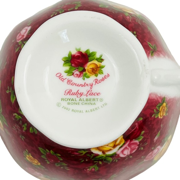 Royal Albert England Old Country Roses Ruby Lace Bone China Cup & Saucer New - Picture 11 of 16